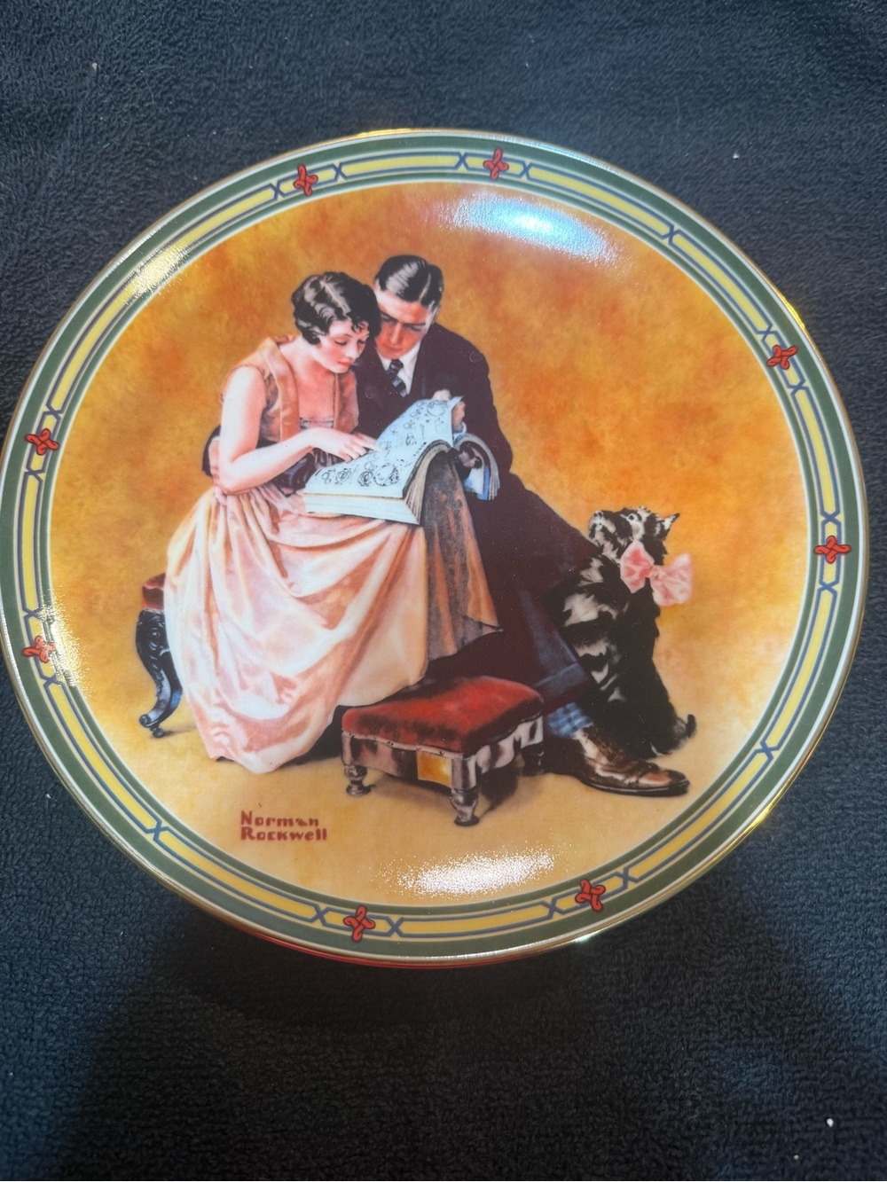 1985 Vintage Norman Rockwell Collector Plate - A Couples Commitment”